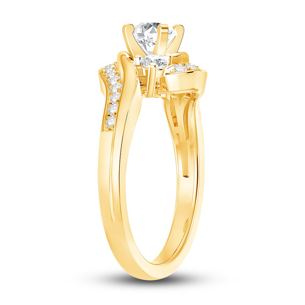 Diamond Engagement Ring 7/8 ct tw Round 14K Yellow Gold i6hb0xXN