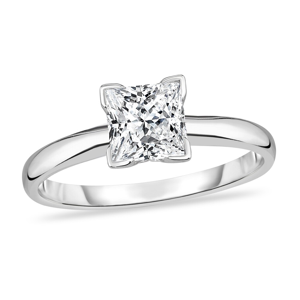 Diamond Solitaire Ring 7/8 ct tw Princess 14K White Gold (I1/I) iWpphSSF