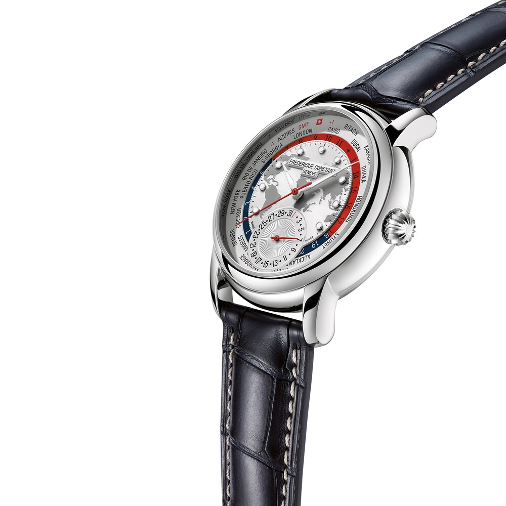Frederique Constant Classic World Timer Manufacture Men\'s Automatic Watch FC-718CHWM4H6 idFe7PgT