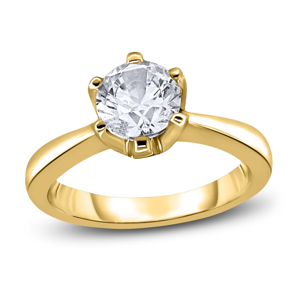 Diamond Solitaire Ring 1 ct tw Round 14K Yellow Gold (I2/I) jTQfmB2k