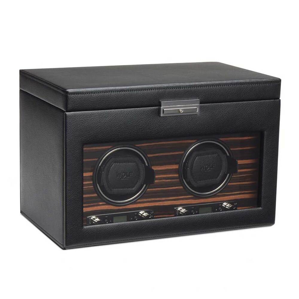 WOLF Roadster Double Watch Winder with Storage jc00EmMm