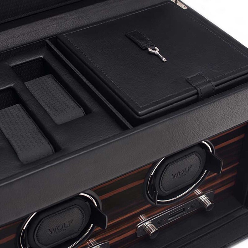 WOLF Roadster Double Watch Winder with Storage jc00EmMm