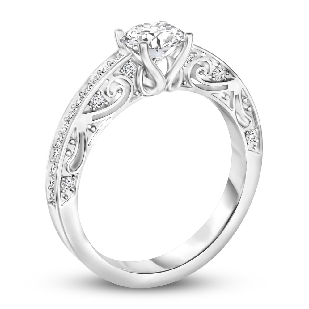 Diamond Engagement Ring 1 ct tw Round 14K White Gold jcEdEjbl