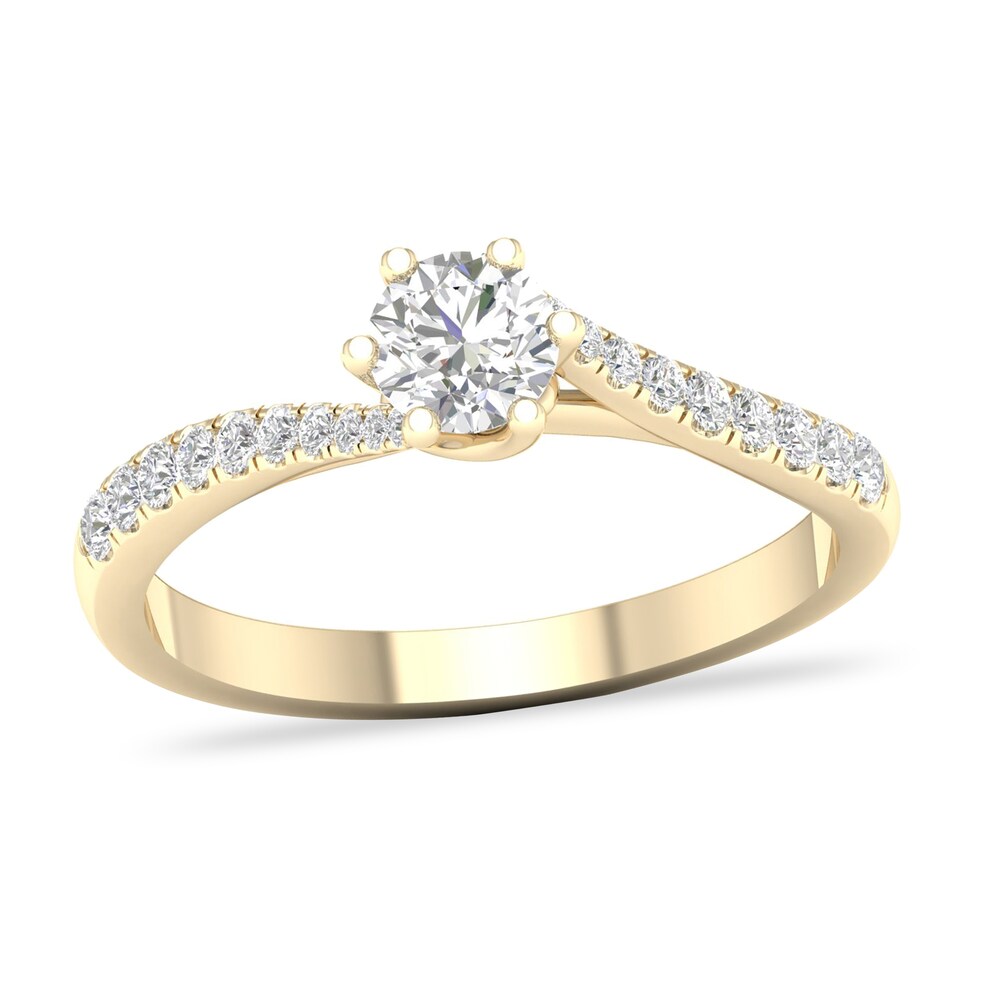 Diamond Ring 1/2 ct tw Round-cut 14K Yellow Gold jg1FClwi