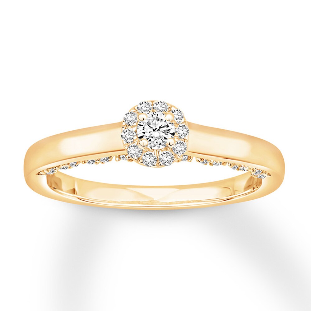 Diamond Engagement Ring 5/8 carat tw Round 14K Yellow Gold jthlOMAj