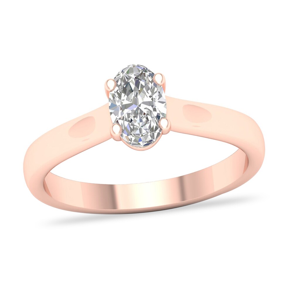 Diamond Solitaire Ring 3/4 ct tw Oval-cut 14K Rose Gold (SI2/I) juqqsB4z