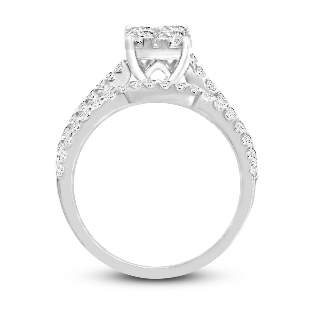 Diamond Bridal Set 1-1/4 ct tw Round 14K White Gold k3xEeRl9