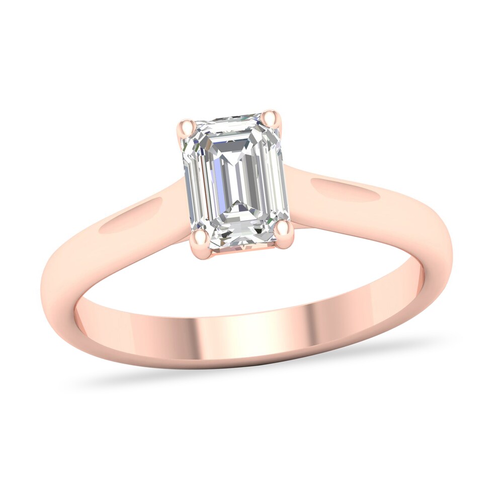 Diamond Solitaire Ring 3/4 ct tw Emerald-cut 14K Rose Gold (SI2/I) k6DZ0qqc