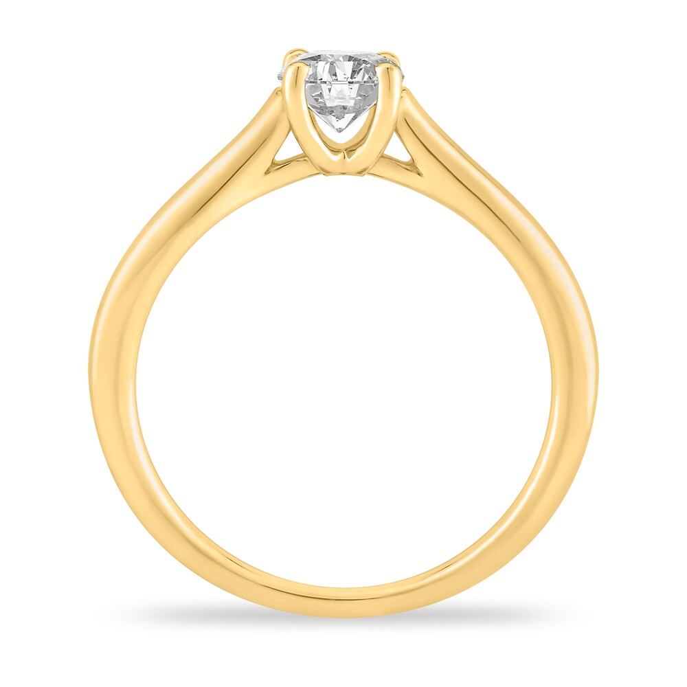 Diamond Solitaire Engagement Ring 3/4 ct tw Round-cut 14K Yellow Gold (I2/I) k9dUWjOC