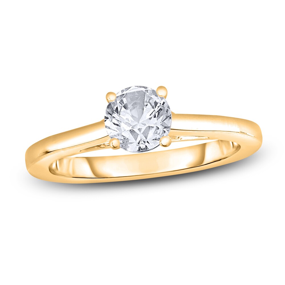 Diamond Solitaire Engagement Ring 3/4 ct tw Round 14K Yellow Gold (I2/I) kNG66y1v