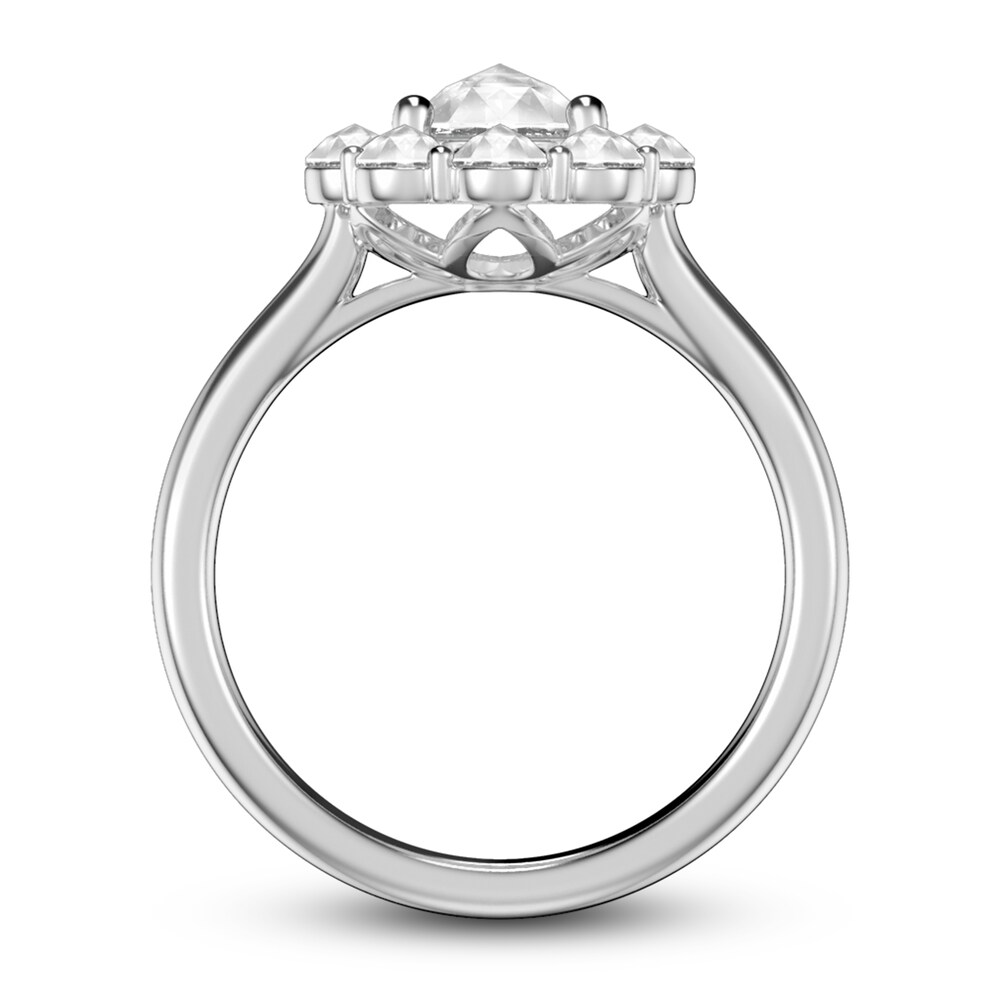 ArtCarved Rose-Cut Diamond Engagement Ring 1 ct tw Cut 14K White Gold kPx78eb0