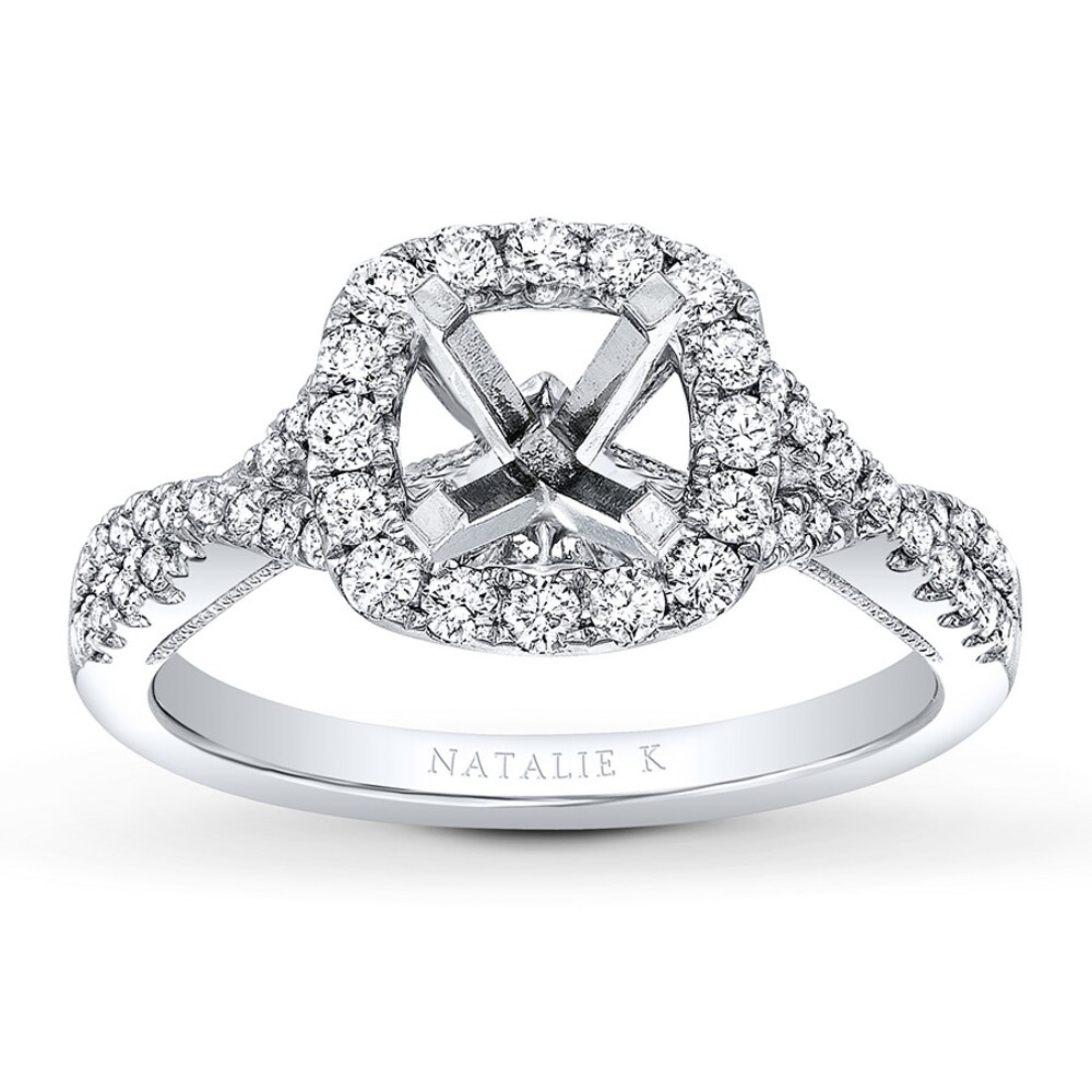 Natalie K Ring Setting 1/2 ct tw Diamonds 14K White Gold kSDoldJm