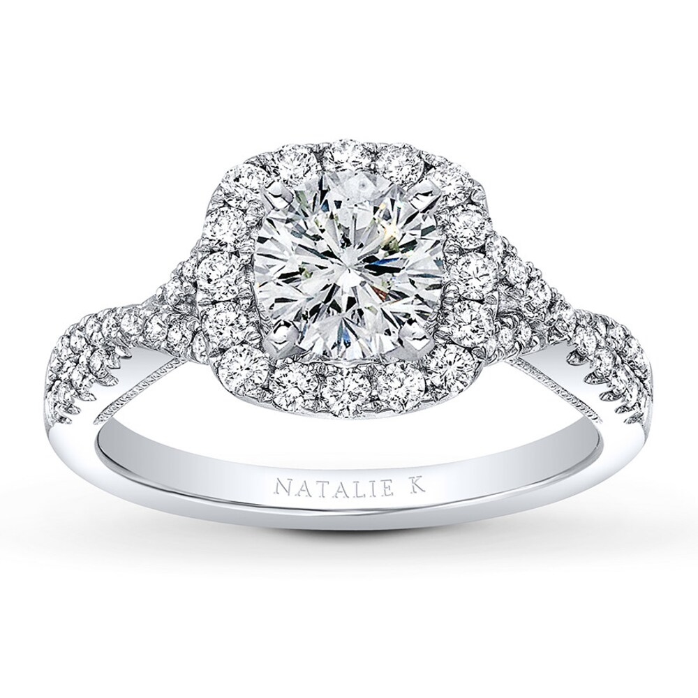 Natalie K Ring Setting 1/2 ct tw Diamonds 14K White Gold kSDoldJm