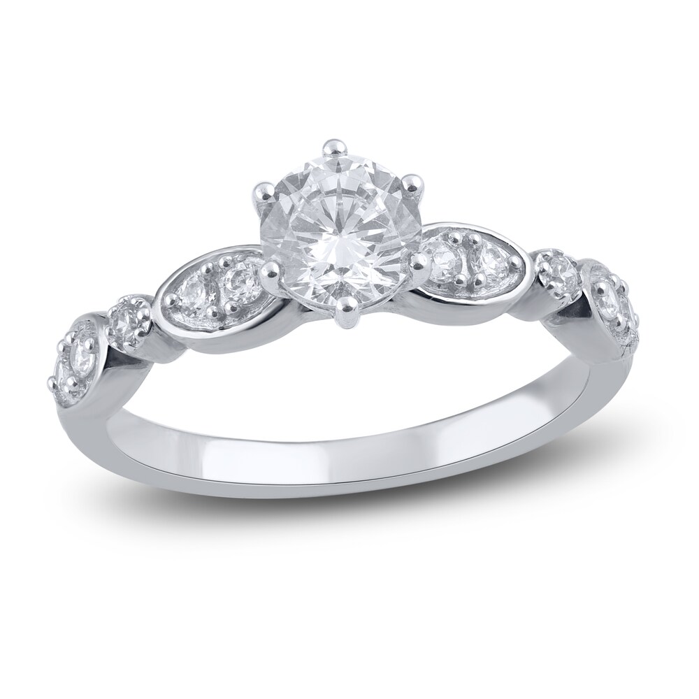 Diamond Engagement Ring 7/8 ct tw Round Platinum kd8TiNt4