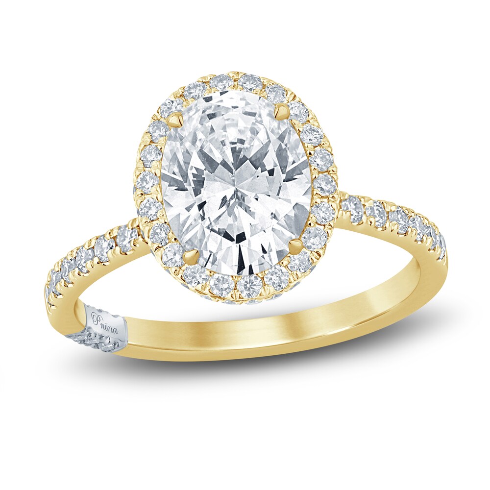 Pnina Tornai Diamond Engagement Ring 2-5/8 ct tw Oval/Round 14K Yellow Gold kiIIsI2t