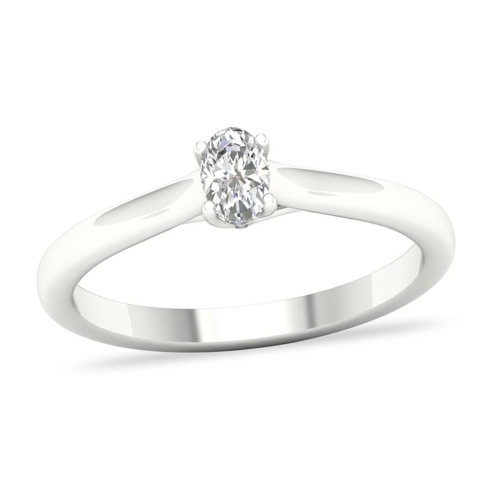 Diamond Solitaire Ring 1/4 ct tw Oval-cut 14K White Gold (SI2/I) kpIwOSbL