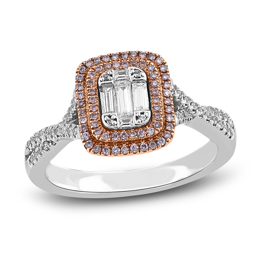Diamond Engagement Ring 1/2 ct tw Round 14K Two-Tone Gold krPCKbtL