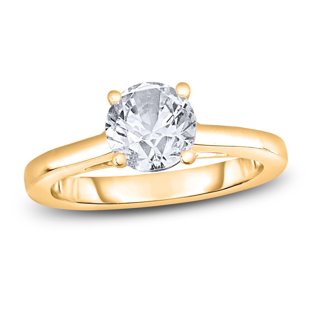 Diamond Solitaire Engagement Ring 1-1/2 ct tw Round 14K Yellow Gold (I2/I) kuuJIzBw