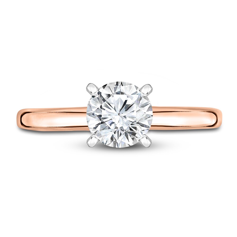 Diamond Solitaire Engagement Ring 3/8 ct tw Round 14K Rose Gold (I2/I) kvMydnFN