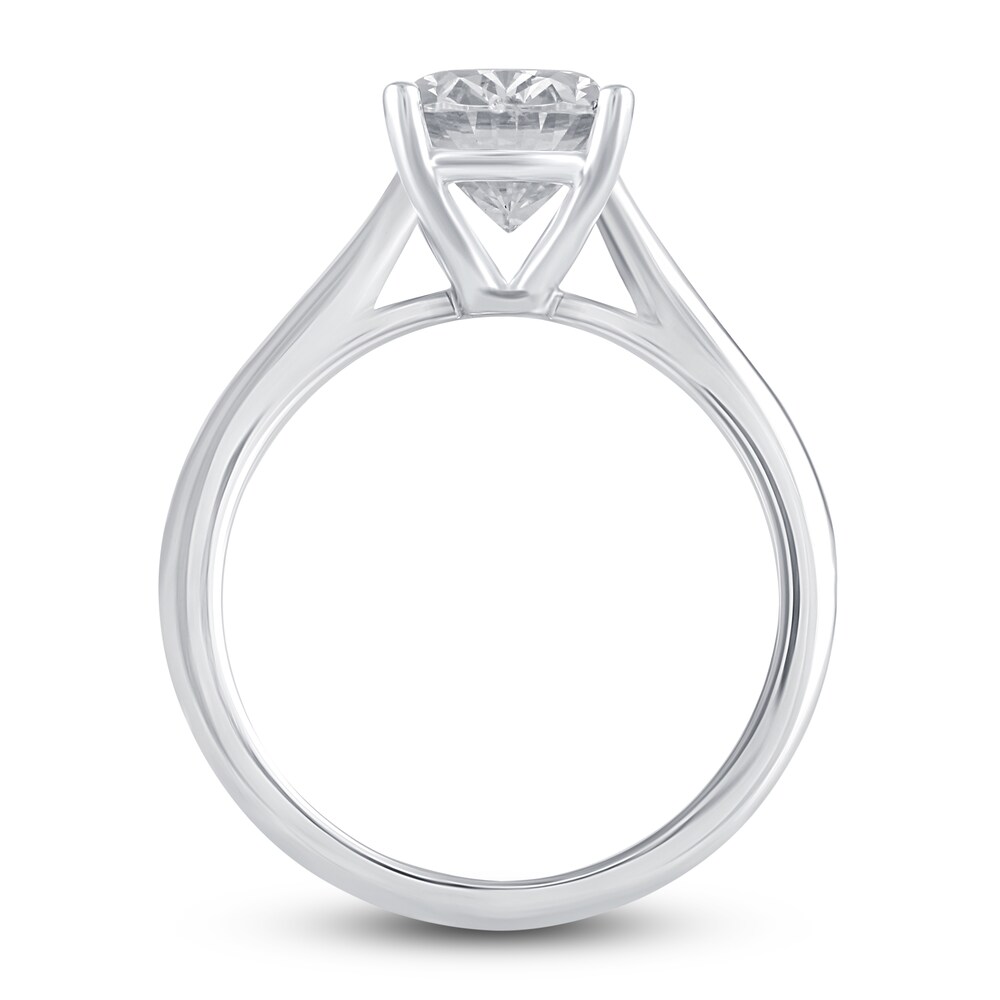 Lab-Created Diamond Solitaire Ring 2-1/2 ct tw Oval 14K White Gold (F/VS2) kw0Hqg2g