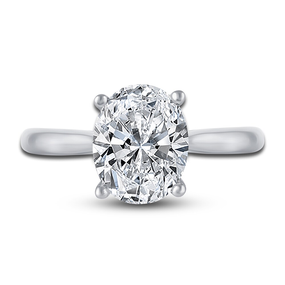 Lab-Created Diamond Solitaire Ring 2-1/2 ct tw Oval 14K White Gold (F/VS2) kw0Hqg2g
