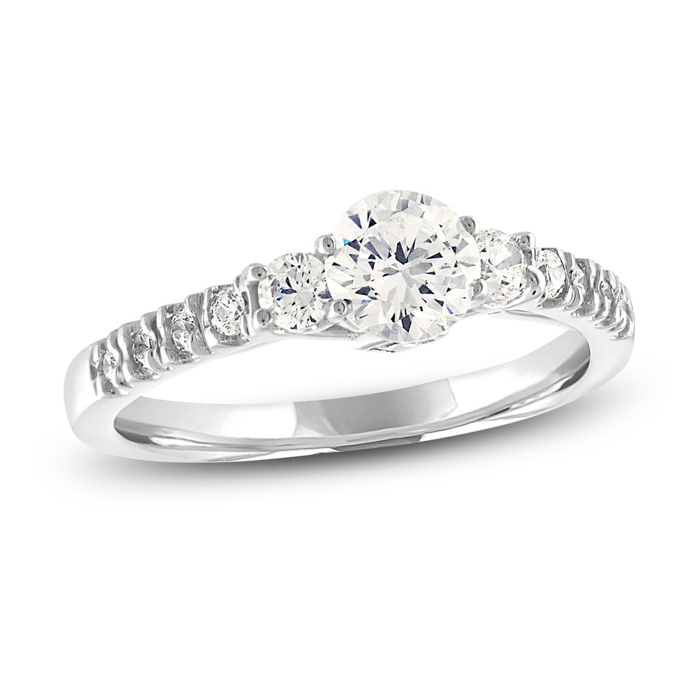 Diamond Engagement Ring 1 ct tw Round/Princess 14K White Gold l0msRYOw