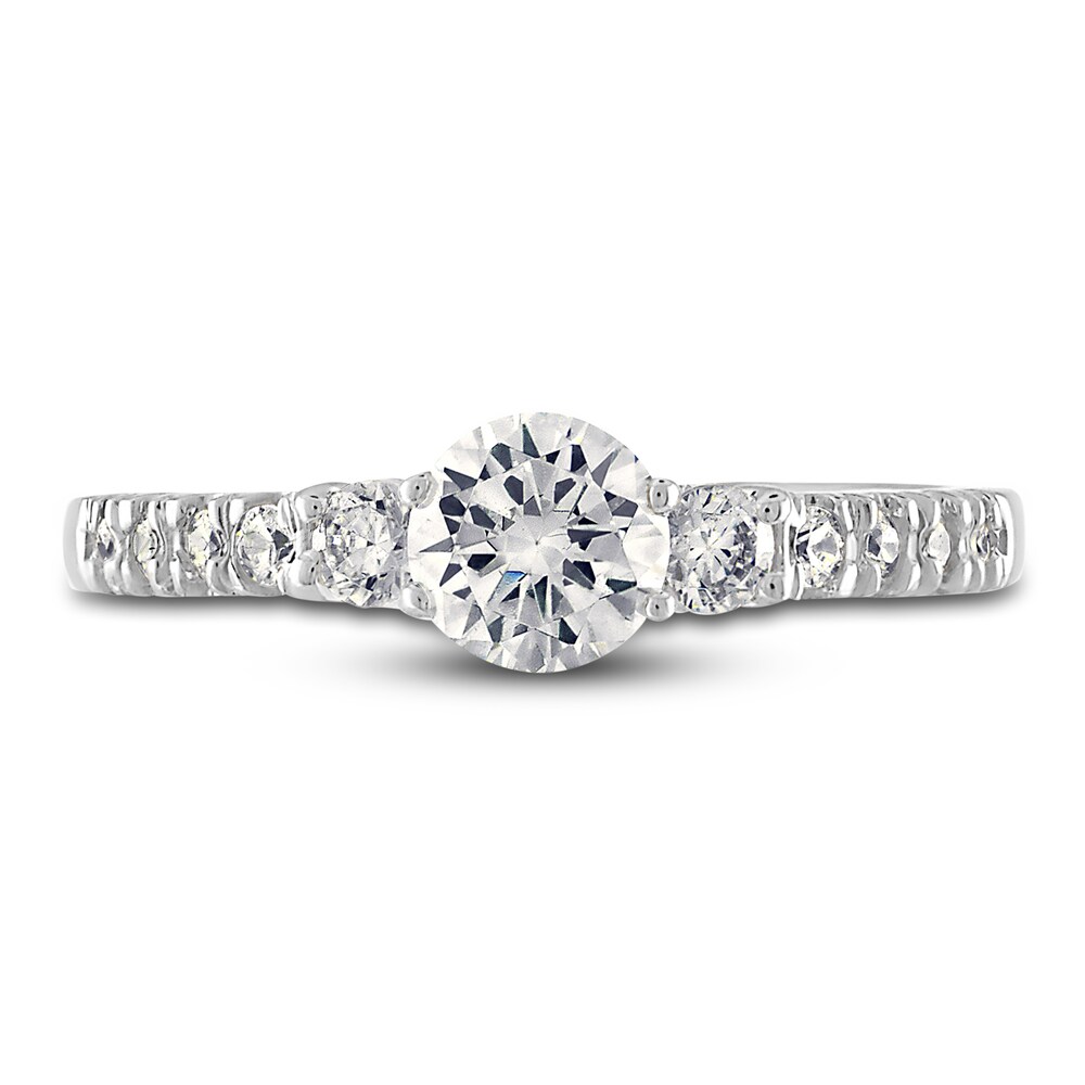 Diamond Engagement Ring 1 ct tw Round/Princess 14K White Gold l0msRYOw