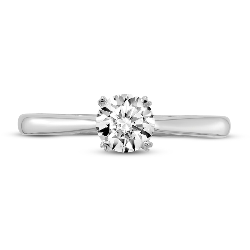 Diamond Solitaire Engagement Ring 1/2 ct tw Round 14K White Gold (I1/I) l8BzTW4A