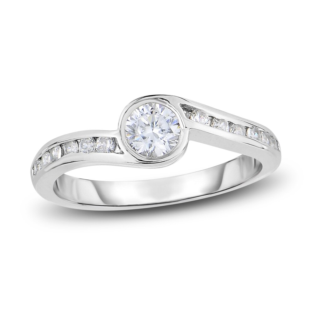Diamond Engagement Ring 5/8 ct tw Round 14K White Gold lIFlOy8R