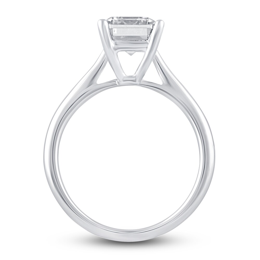 Lab-Created Diamond Solitaire Ring 2-1/2 ct tw Emerald 14K White Gold (F/VS2) lSEpYdmz
