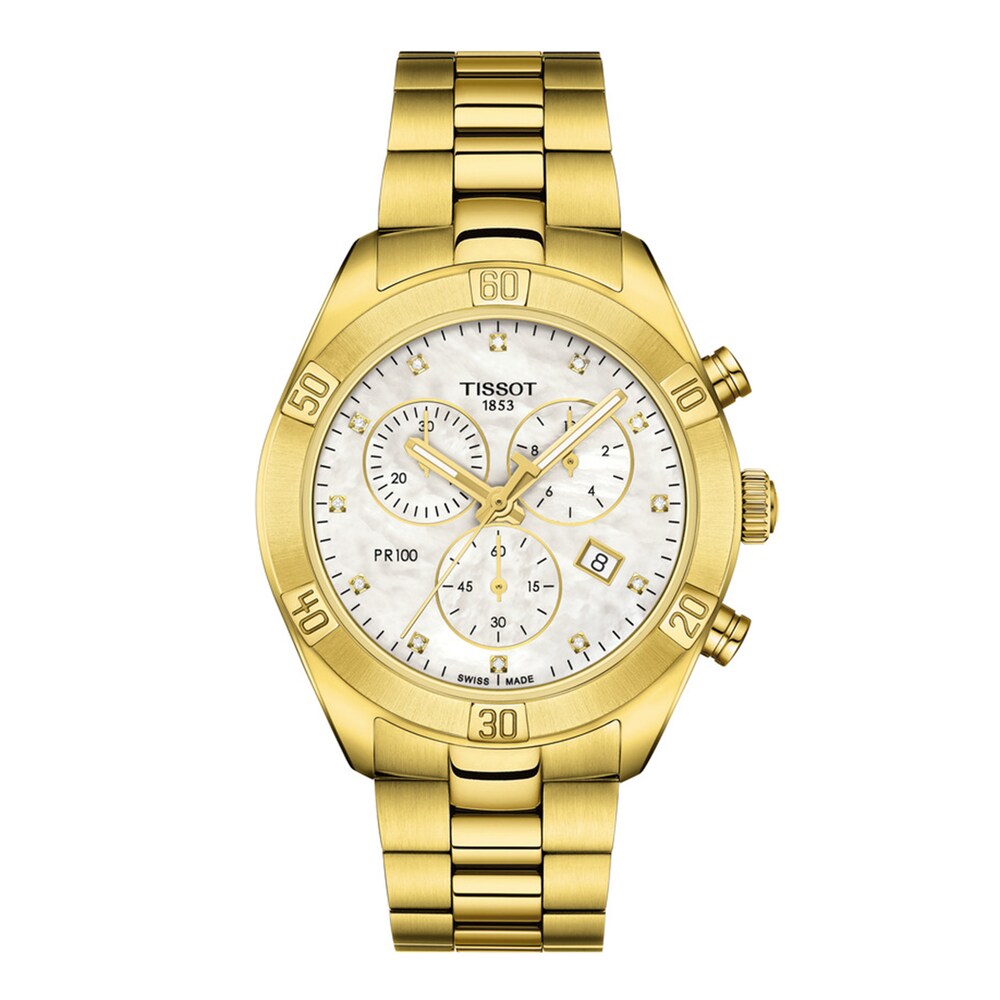 Tissot PR 100 Sport Chic Women's Chronograph Watch lWPtSzYT