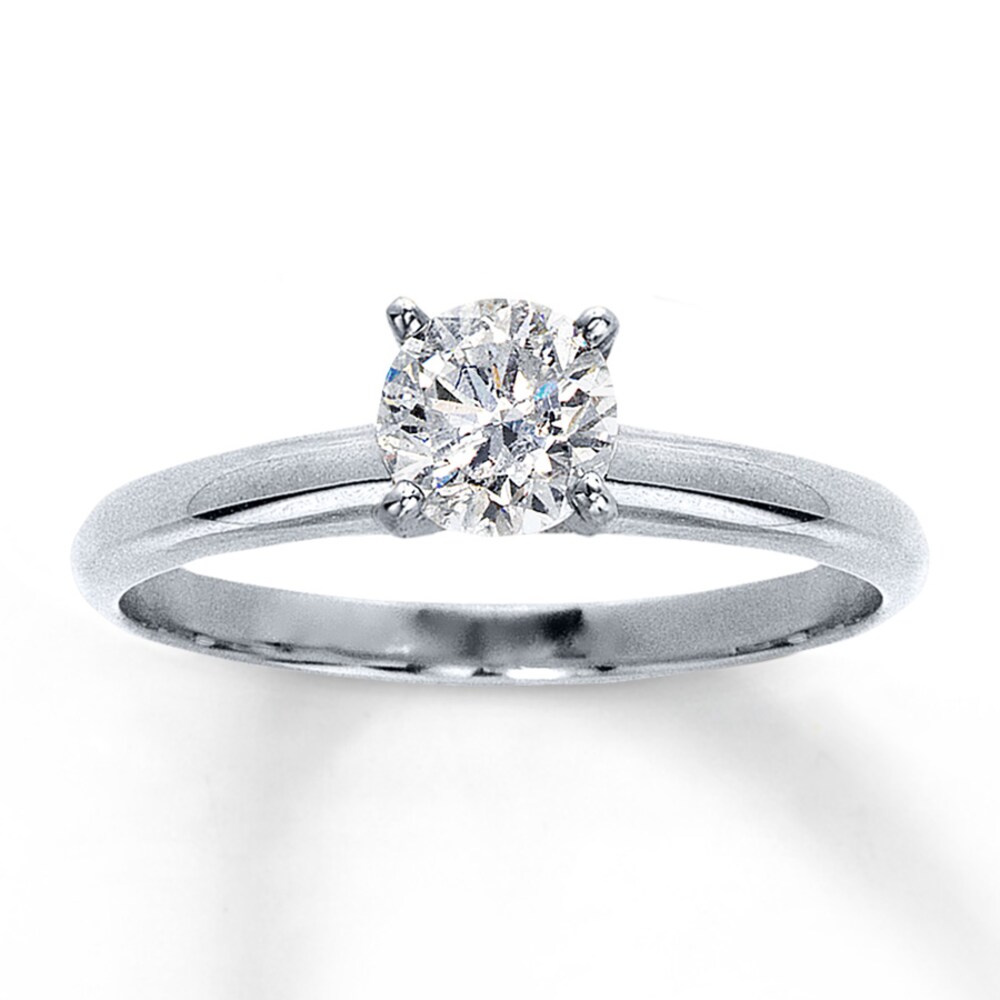 Diamond Solitaire Ring 3/4 carat Round-Cut 14K White Gold (I2/I) lWQkcTmh