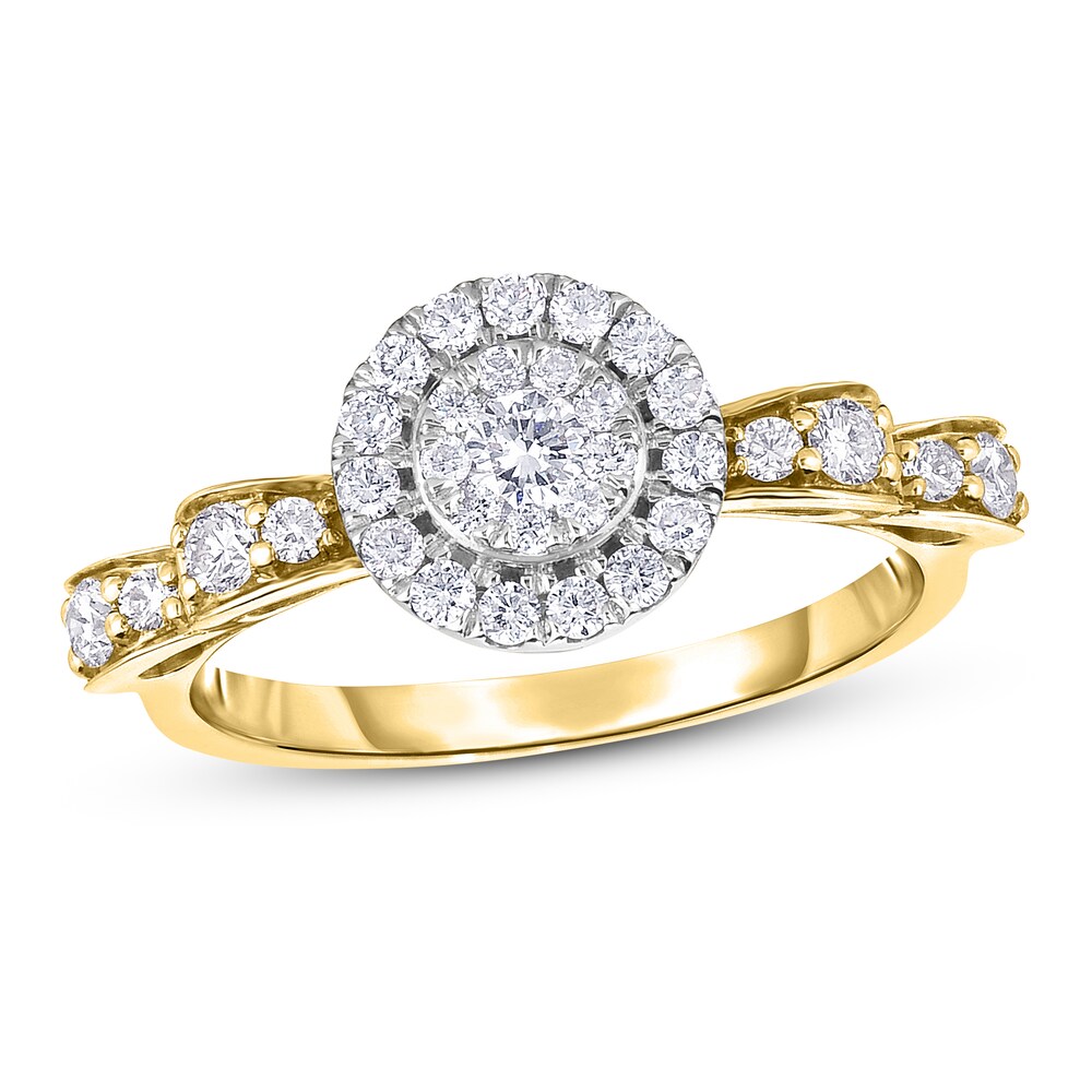 Diamond Ring 1/2 ct tw Round 14K Two-Tone Gold lXqeqVoj