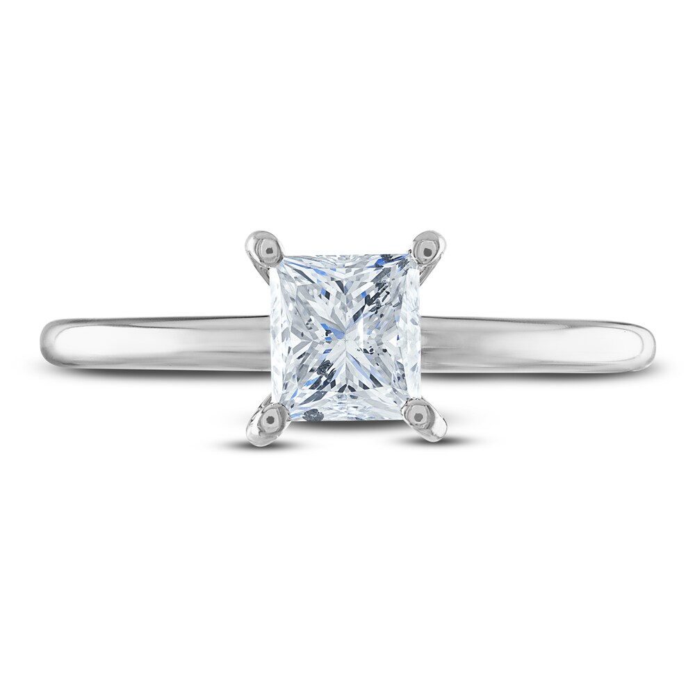 Diamond Solitaire Ring 1 ct tw Princess 14K White Gold (I2/I) ldKxpLcD