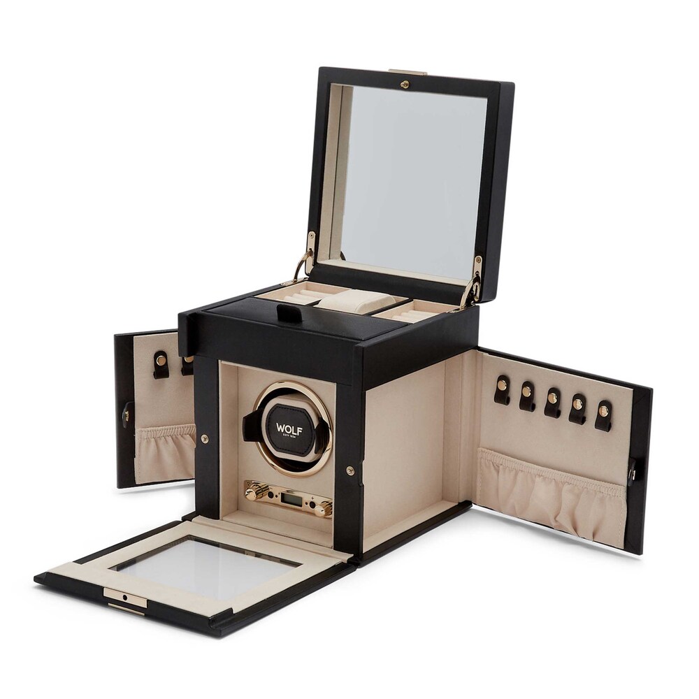 WOLF Palermo Single Watch Winder with Storage leddTWCP