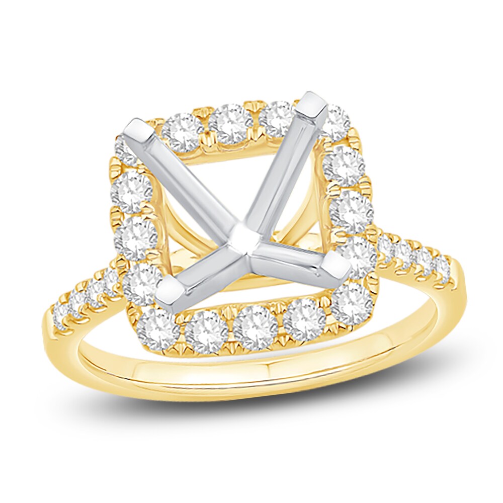 Engagement Ring 3/4 ct tw Princess/Round 14K Yellow Gold m2dbweG7