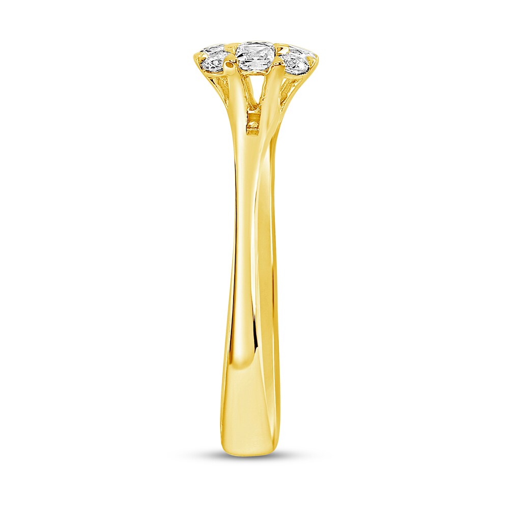Diamond Engagement Ring 1/2 ct tw Round/Princess 14K Yellow Gold mAAcG2ln