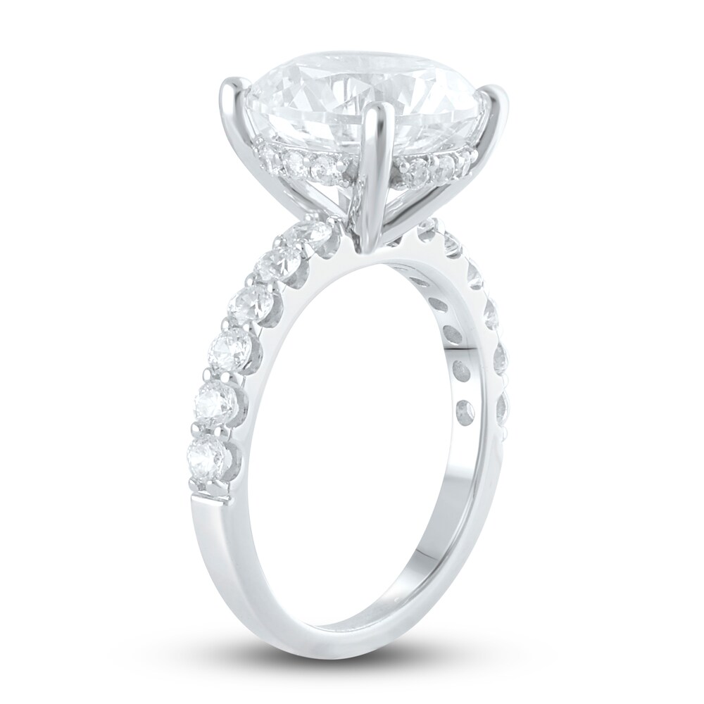 Lab-Created Diamond Engagement Ring 5-3/4 ct tw Round Platinum mDRZYBmU