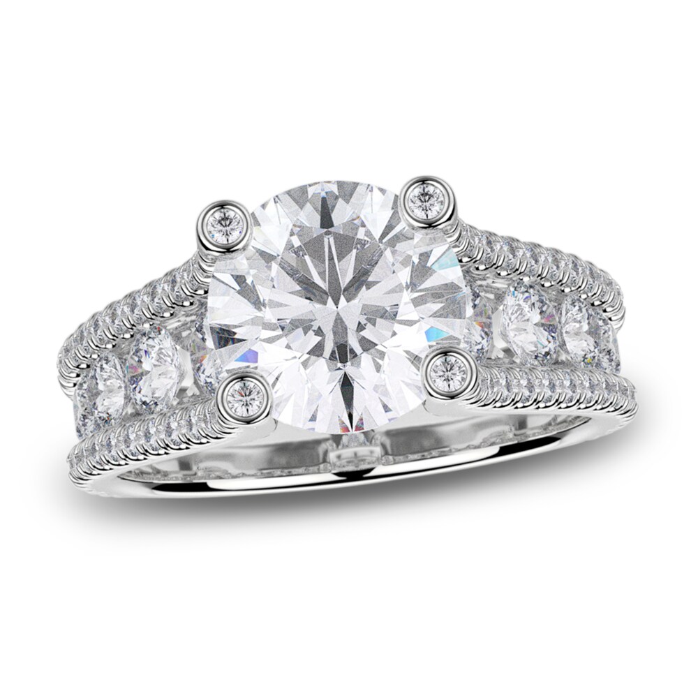 Michael M Diamond Ring Setting 1-1/6 ct tw Round 18K White Gold (Center diamond is sold separately) mSCy2uiv