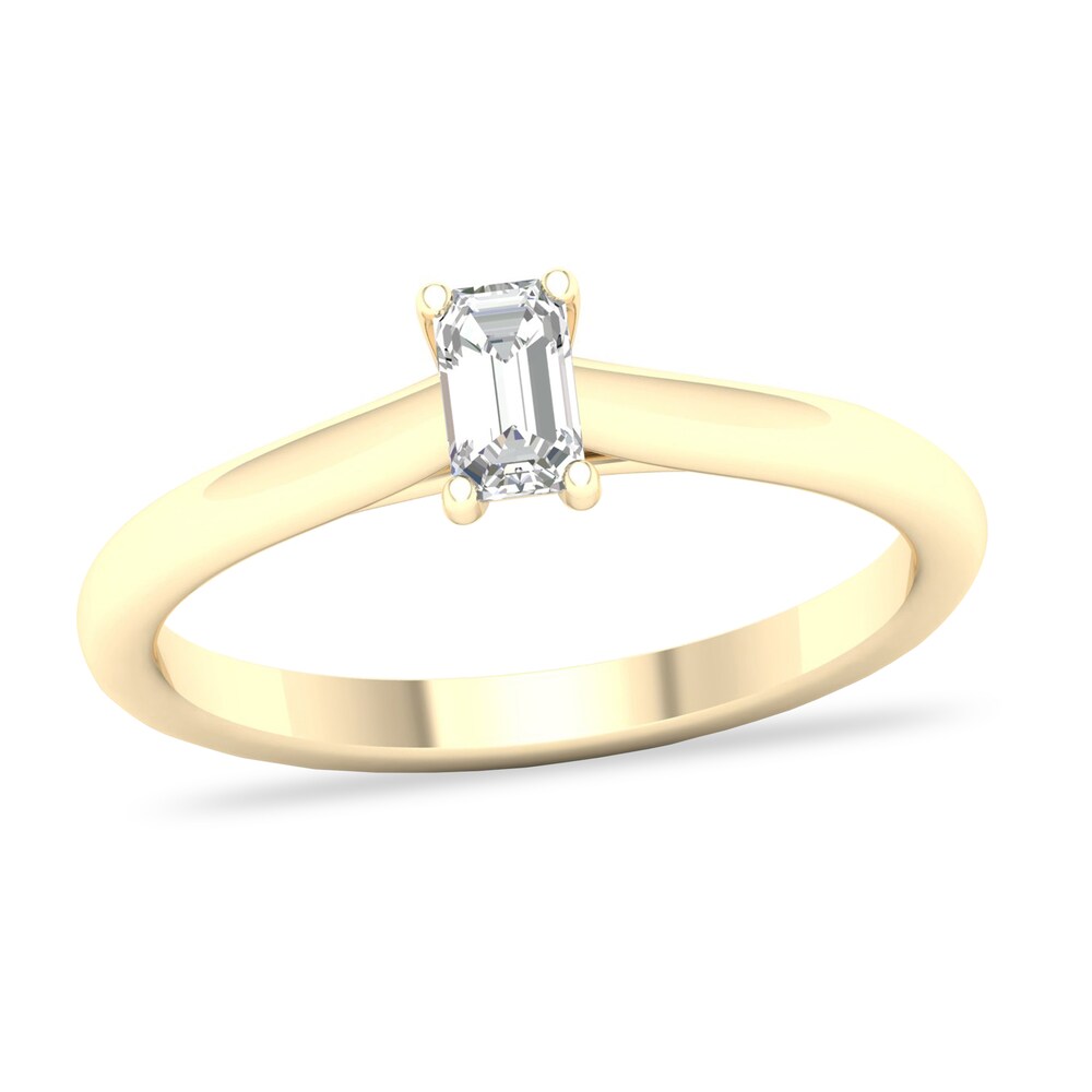 Diamond Solitaire Ring 1/4 ct tw Emerald-cut 14K Yellow Gold (SI2/I) mTPYMyhi