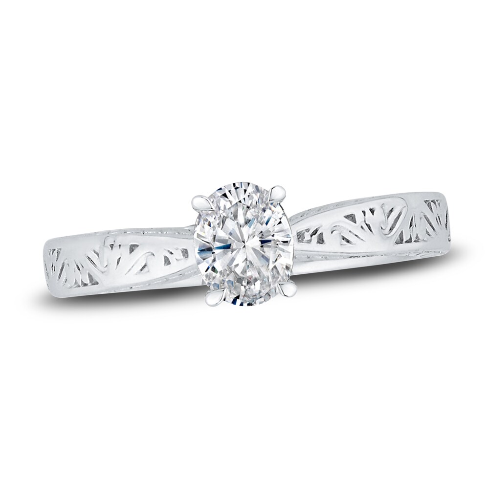 Diamond Engagement Ring 3/8 ct tw Oval 14K White Gold (I1/I) mXbsqRZQ