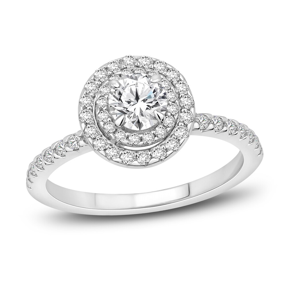 Diamond Engagement Ring 7/8 ct tw Round 14K White Gold nE9uibL8