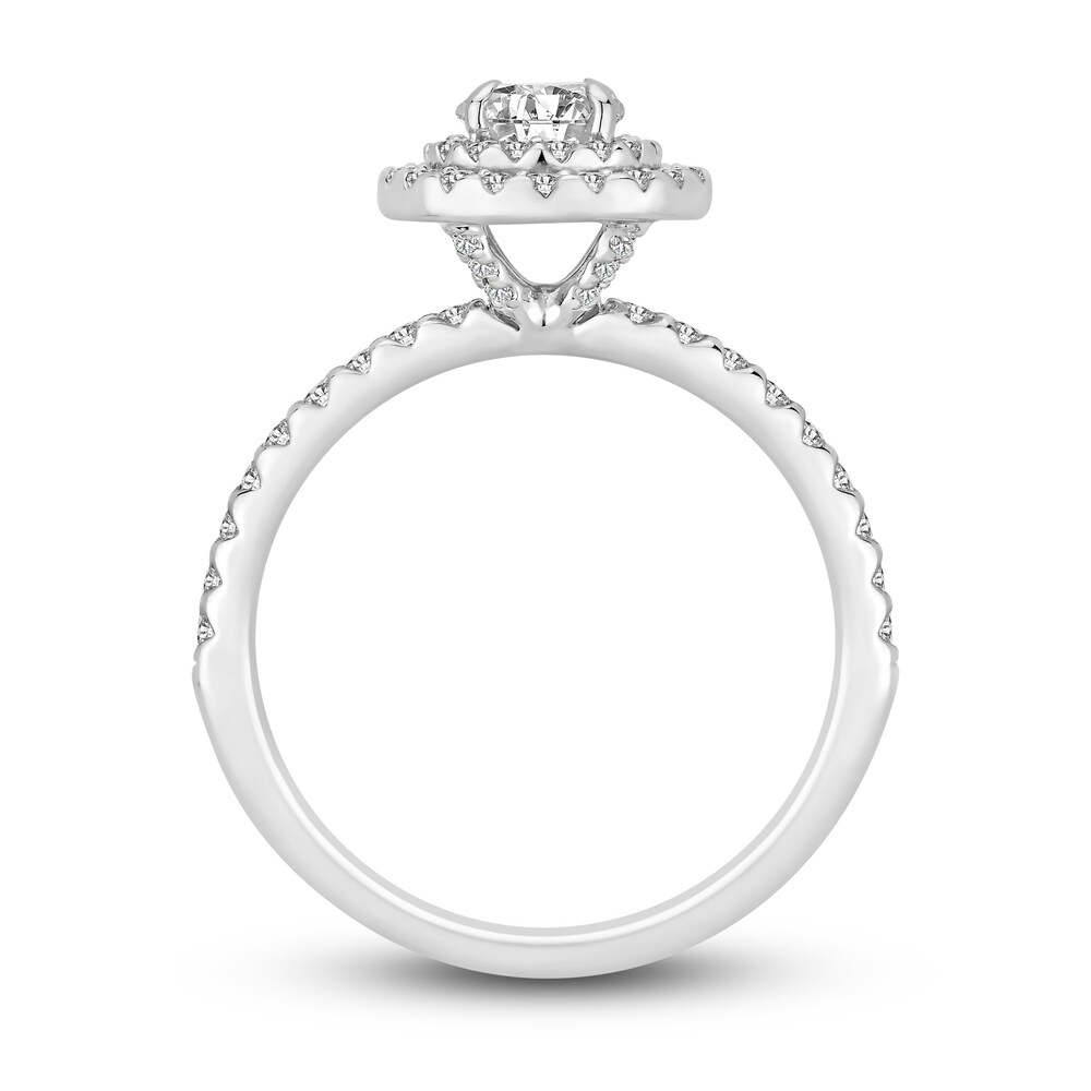 Diamond Engagement Ring 7/8 ct tw Round 14K White Gold nE9uibL8