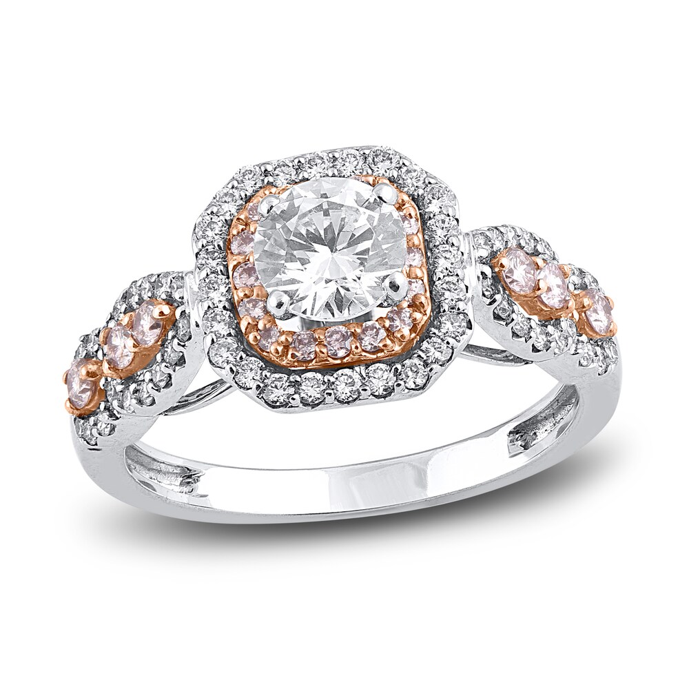 Diamond Engagement Ring 1-1/5 ct tw Round 14K Two-Tone Gold nEQ6Y2AW