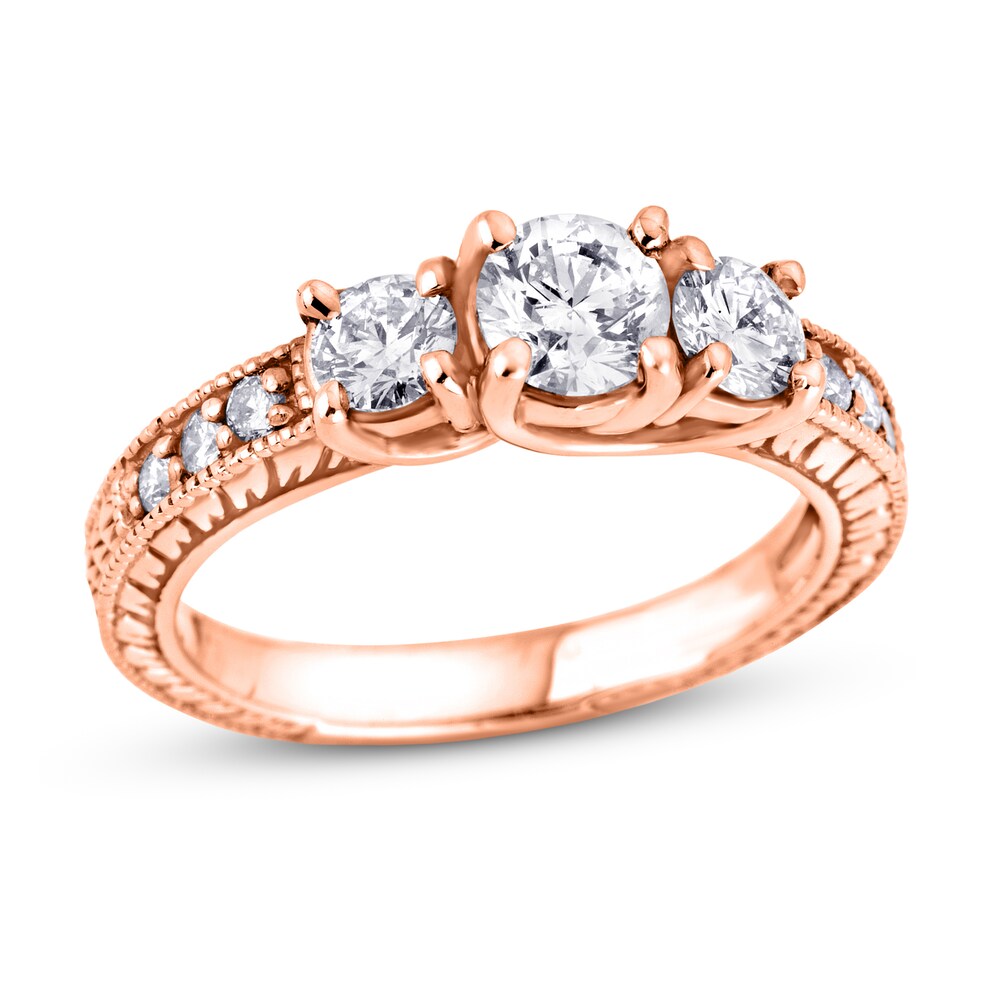 Diamond Ring 1/2 ct tw Round 14K Rose Gold nTo5y204