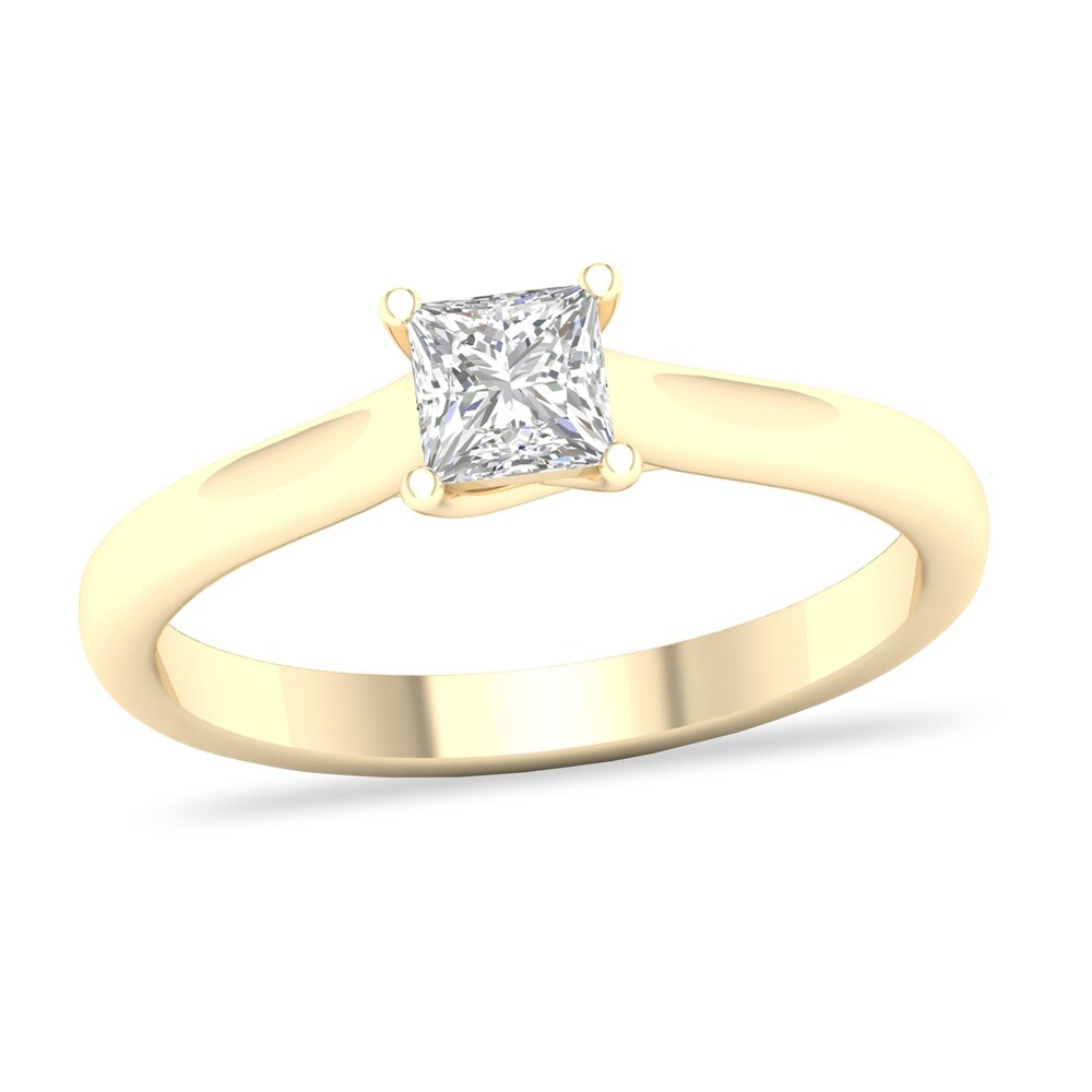 Diamond Solitaire Ring 3/4 ct tw Princess-cut 14K Yellow Gold (SI2/I) npvon7lT