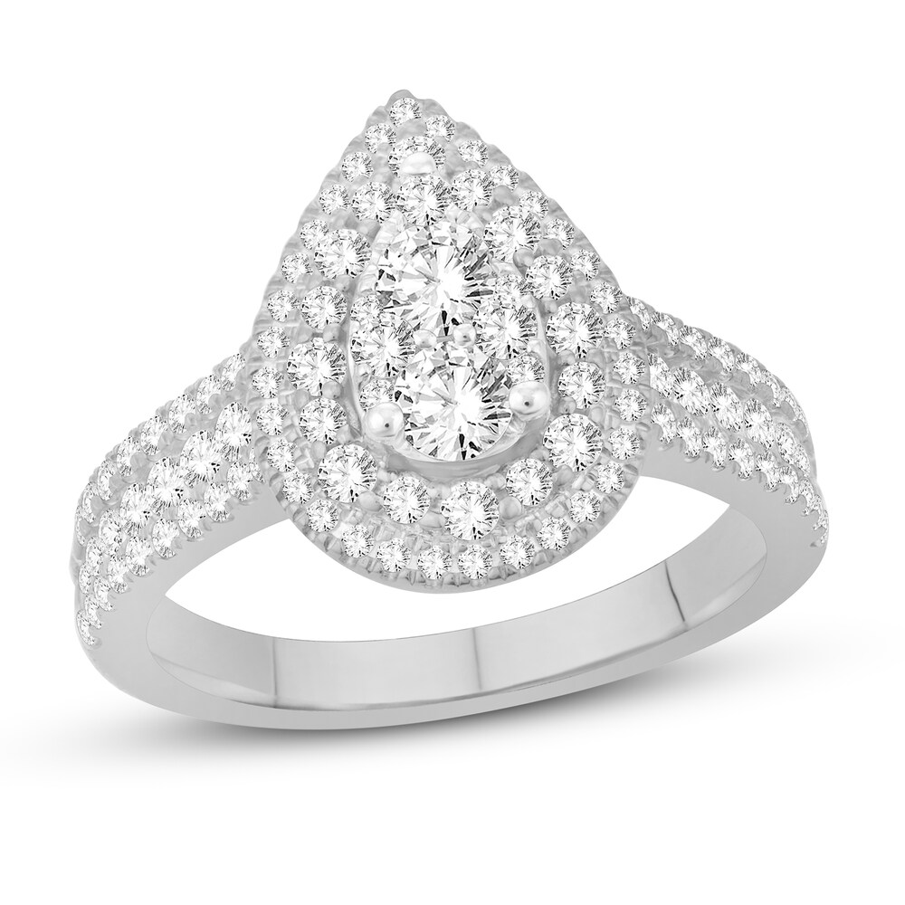 Diamond Engagement Ring 1-1/4 ct tw Round 14K White Gold nwkAYECs
