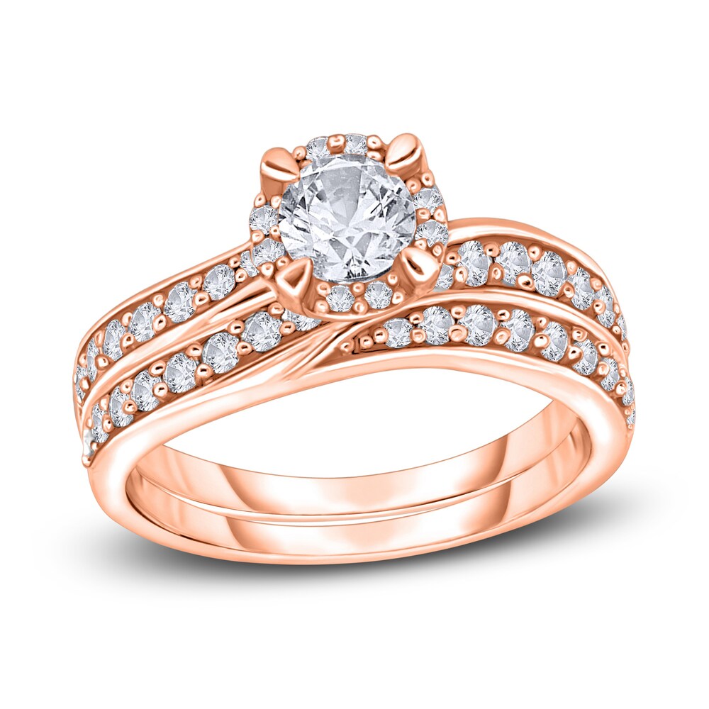 Diamond Bridal Set 1 ct tw Round 14K Rose Gold oCLZkvv4 [oCLZkvv4]