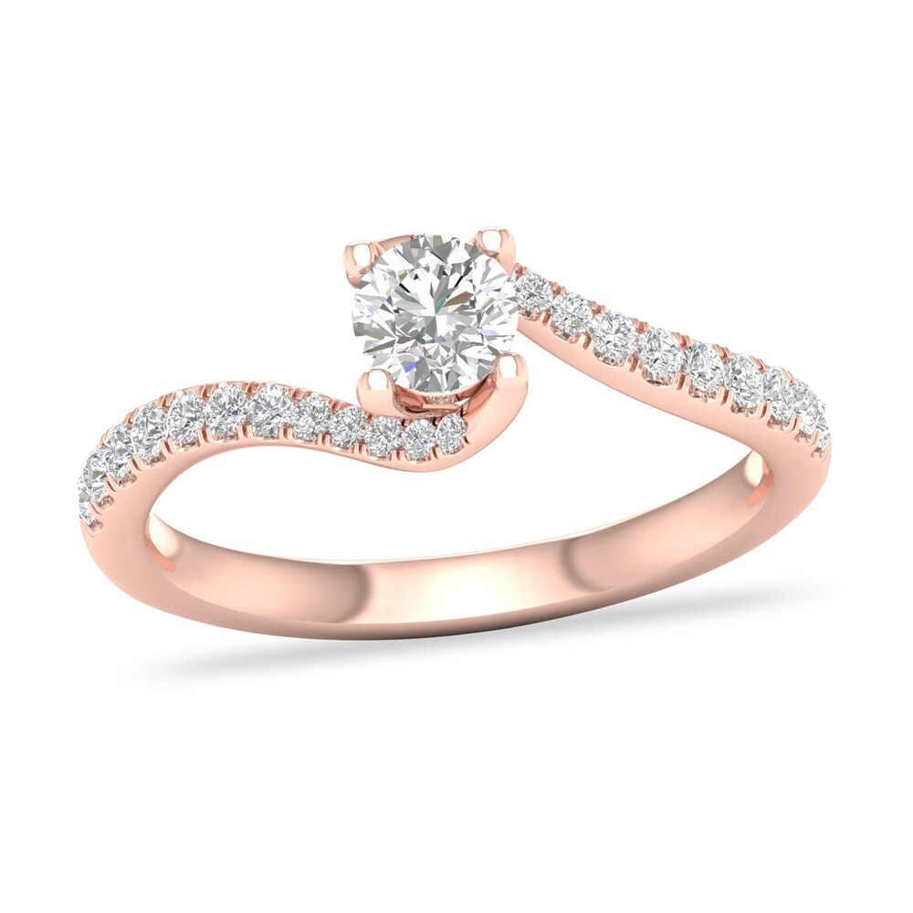 Diamond Ring 1/2 ct tw Round-cut 14K Rose Gold oCfdEClo