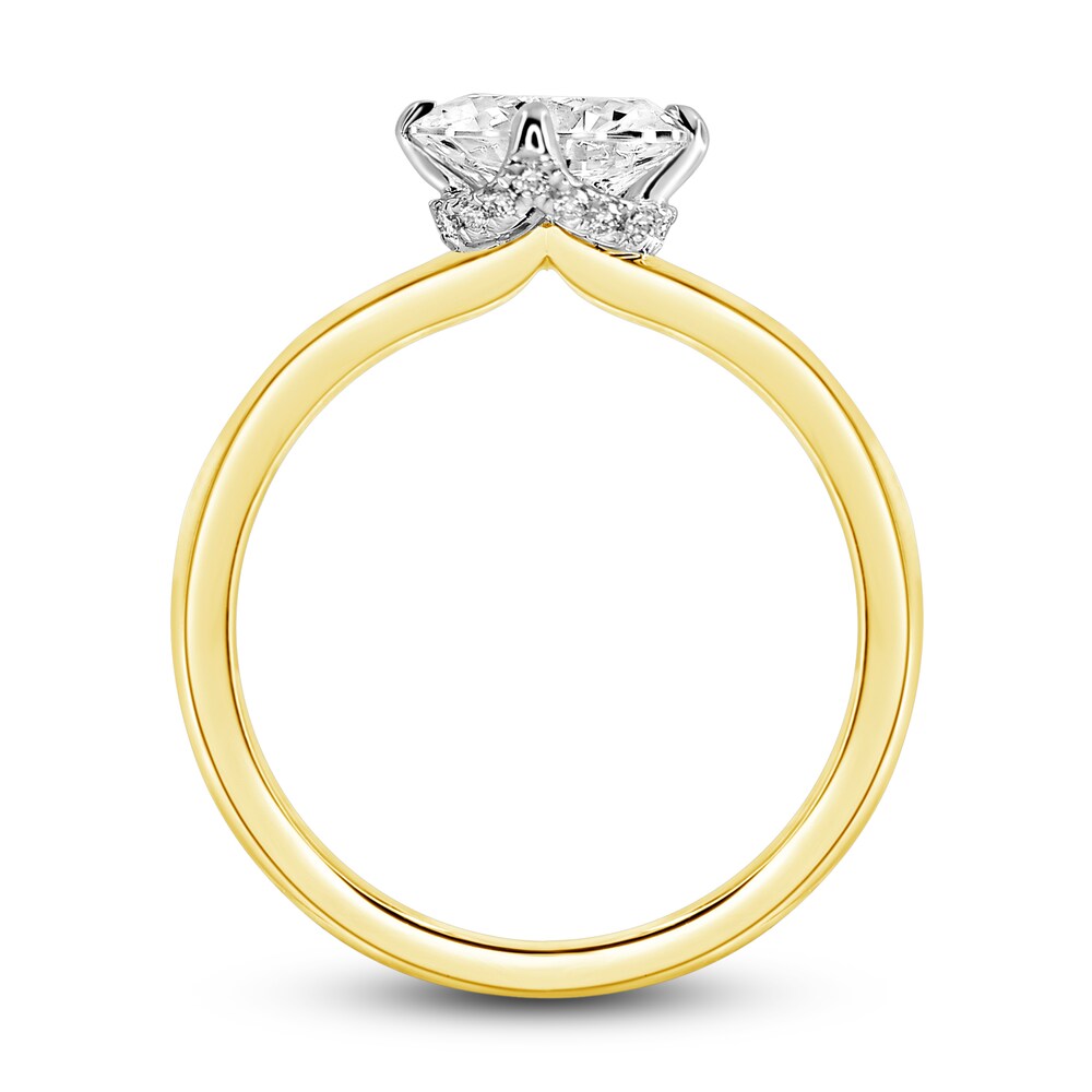 Diamond Solitaire Plus Ring 1 ct tw Oval 14K Yellow Gold oMup7g0p